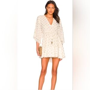 Sundress Gold Detail Candy Cover Up Tunic Dress Size M/L